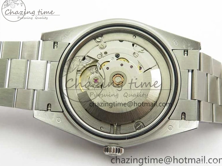 0417 SoftTouch Day-Date 40mm 228239 BP New Dial Version 904 SS Ice Blue T Crystal Markers Dial on SS President Bracelet A 2822